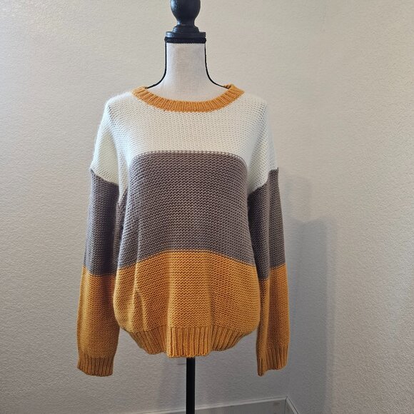 Color Block Knit Sweater - Picture 1 of 7